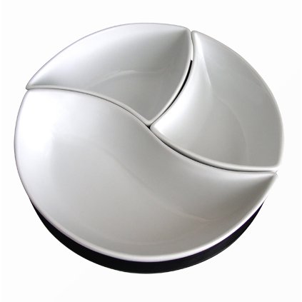 Set of bowls "VLNKA", 3 pcs, ceramic, wooden tray