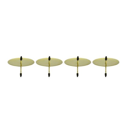 ADVENT WREATH CANDLE HOLDER 4PCS, GOLD, 6CM