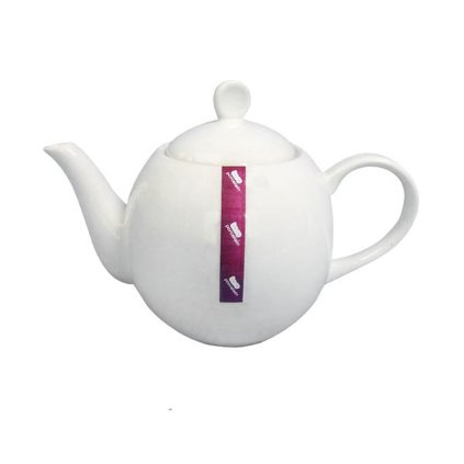 TEAPOT 900ML WITH STRAINER, PORCELAIN+STAINLESS STEEL