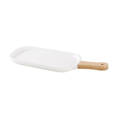 SERVING TRAY WITH HANDLE, 25X15X2,3CM, CERAMIC