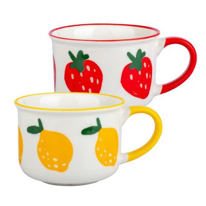 FRUIT MUG 240ML CERAMIC 2 ASSORT