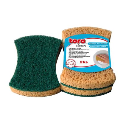Dish sponge, shaped, 2 pcs, 5,7 x 10,4 x 2,4 cm