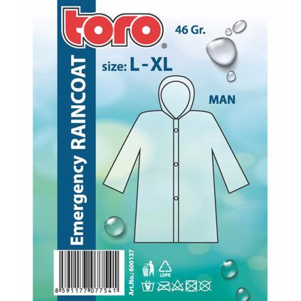 RAINCOAT FOR MEN, SIZE: L - XL