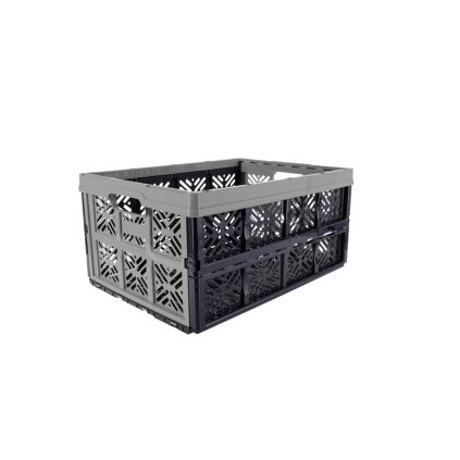 FOLDABLE CRATE 32L,48X35X23CM,GREY 16KG