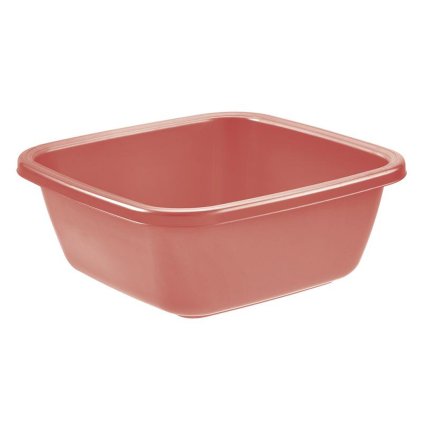 SQUARE WASHBASIN 9L, 34X34CM, CORAL RED