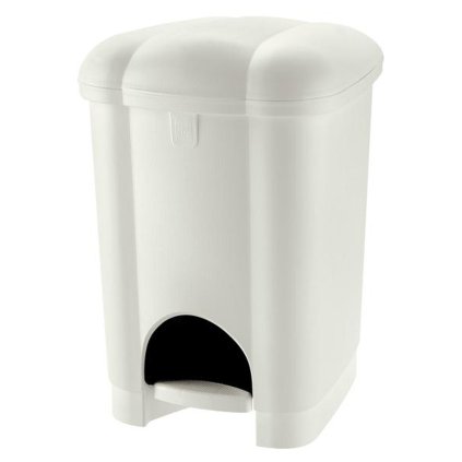 WASTE BASKET CAROLINA 16L, 27,5X30,2X41,5CM, WHITE