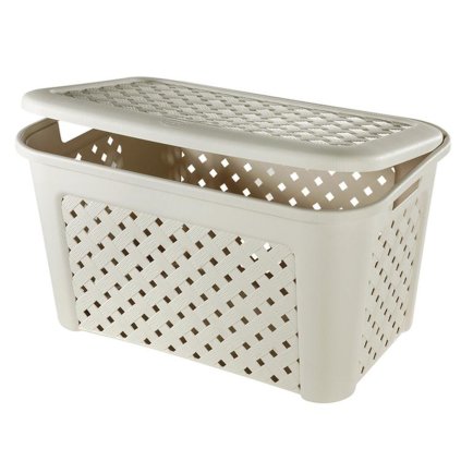 Basket with lid ARIANNA, volume 23, 6 l, 43, 5 x 33, 5 x 26 cm