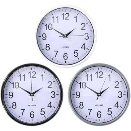 WALL CLOCK 25X3CM3ASS