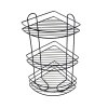 CORNER BATHROOM SHELF 3 TIERS BLACK WIRE