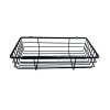RECTANGULAR SHELF BLACK WIRE 25X12X6CM