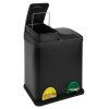 TORO pedal bin for sorted waste 30L black