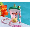 DRINKING CUP WITH STRAW MELON 12,4X4X21,9CM PP+SIL