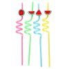 Reusable plastic straws TORO 4 pcs watermelon