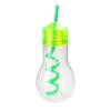 BOTTLE WITH STRAW 4ASSORT 9X19CCM PLASTIC