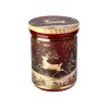 CHRISTMAS CANDLE IN GLASS WITH LID 8X10CM 240G RED