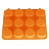 SILICONE BAKING MOULD PUMPKIN 12PCS ORANGE