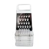 SQUARE GRATER WITH TRAY STAINLESS STEEL PLASTIC 20CM