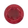 DECORATIVE PLATE 33CM HOLLY RED