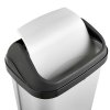 WASTE BIN WITH SWING LID, 25,5X19X38, LIGHT GREY