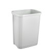 WASTE BIN WITH SWING LID, 25,5X19X38, LIGHT GREY
