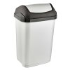 WASTE BIN WITH SWING LID, 33,5X25,5X53,5, WORLD