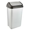 WASTE BIN WITH SWING LID 38,5X29X66 LIGHT GREY