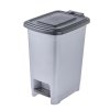 FOOTED WASTE BASKET, 21X28X35CM, LIGHT SILVER