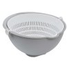 SALAD COLANDER 2IN1 25X25X12 NORDIC GREY