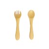 CUTLERY FOR CHILDREN 2PCS SILICONE KITCHISIMO YELLOW