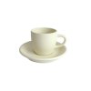 CUP WITH SAUCER 120ML, MATT. WHITE CREAM CERAMIC