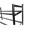 ADJUSTABLE BLACK IRON SHOE RACK 2 TIER