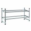 TORO Adjustable Metal Shoe Rack, 2 Tiers, Silver