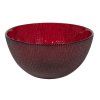 500ml red glass bowl with glitter