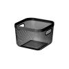 STORAGE BASKET BLACK METAL 23.9X23.9X17CM