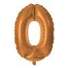 BALLOON NUMERAL 0, 30CM, MATT BRONZE