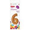 BALLOON NUMERAL 6, 30CM, MATT BRONZE