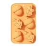 SILICONE CONE AND LEAF MOULD ORANGE 27X17X3CM