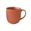 MUG 510ML RIBBED CERAMIC BRICK
