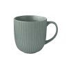 MUG 500ML RIBBED CERAMIC GREEN-GREY