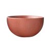BOWL 550ML RIBBED CERAMIC BRICK
