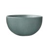 BOWL 550ML RIBBED CERAMIC GREEN-GREY