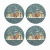 SET OF COASTERS 4PCS 10CM FELT GREY
