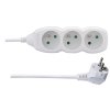 EXTENSION CABLE 3 SOCKETS 1,5M, WHITE