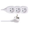 EXTENSION CABLE 3 SOCKETS 3 M, WHITE