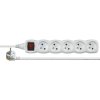 EXTENSION CABLE WITH SWITCH 5 SOCKETS 3 M, WHITE