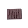 Silicone mould for ice/chocolate, spoon shape, grey-brown