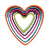 Plastic cookie cutters, 5 pcs, heart