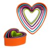 Plastic cookie cutters, 5 pcs, heart
