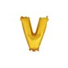 BALLOON LETTER "V", SIZE: APPROX. 30CM, MATT GOLD