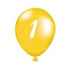 BALLOONS 5PCS, PRINTED, NUMERALS 1